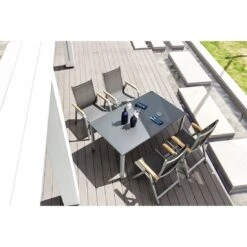 Kettler Granada Klappsessel Aluminium/Textilene Silber/Anthrazit -Garten Leben kettler granada klappsessel aluminium textilene 2