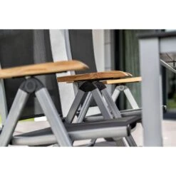 Kettler Granada Klappsessel Aluminium/Textilene Silber/Anthrazit -Garten Leben kettler granada klappsessel aluminium textilene 7