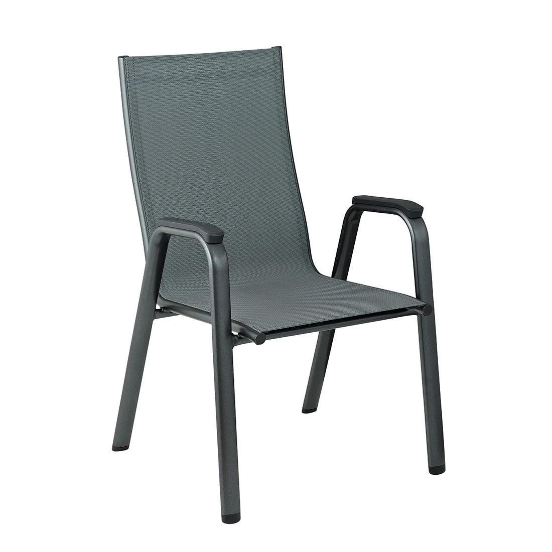 Kettler Cirrus Stapelsessel Aluminium/Textilene Anthrazit/Anthrazit-Grau 5 Kettler Cirrus Stapelsessel Aluminium/Textilene Anthrazit/Anthrazit-Grau – Bild 3