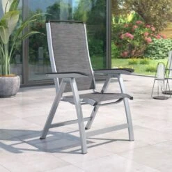 Kettler Forma II Klappsessel Aluminium/Textilene Silber/Graphit -Garten Leben kettler hks forma ii multipositionssessel aluminium textilen silber graphit 2