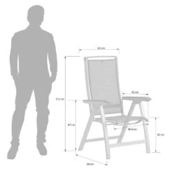 Kettler Forma II Klappsessel Aluminium/Textilene Silber/Graphit -Garten Leben kettler hks forma ii multipositionssessel aluminium textilen silber graphit 3