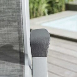Kettler Forma II Stapelsessel Aluminium/Textilene Silber/Graphit -Garten Leben kettler hks forma ii stapelsessel aluminium textilen 10