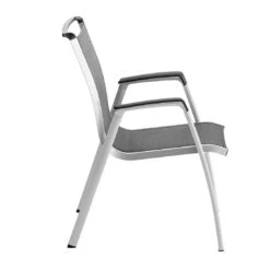Kettler Forma II Stapelsessel Aluminium/Textilene Silber/Graphit -Garten Leben kettler hks forma ii stapelsessel aluminium textilen 6