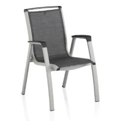 Kettler Forma II Stapelsessel Aluminium/Textilene Silber/Graphit -Garten Leben kettler hks forma ii stapelsessel aluminium textilen 7