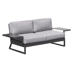 Kettler Ocean Skid Platform Gartensofa Mit Ablagetisch 61x27x24cm Aluminium/Olefin Grau -Garten Leben kettler ocean skid 2 sitzer mit ablagetisch 61x27x24cm 1393395 1