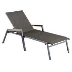 Kettler Ocean Skid Gartenliege Aluminium/Outdoorgewebe Anthrazit/Bronze -Garten Leben kettler ocean skid gartenliege aluminium outdoorgewebe 1438880 1