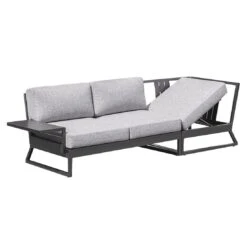 Kettler Ocean Skid Platform Gartensofa Mit Ablage Aluminium/Olefin Anthrazit -Garten Leben kettler ocean skid loungeecke 3 tlg mit tisch 61x24x27 vm 1393439 1