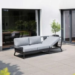Kettler Ocean Skid Platform Gartensofa Mit Ablage Aluminium/Olefin Anthrazit -Garten Leben kettler ocean skid loungeecke 3 tlg mit tisch 61x24x27 vm 1393439 12