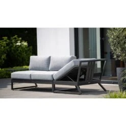Kettler Ocean Skid Platform Gartensofa Mit Ablage Aluminium/Olefin Anthrazit -Garten Leben kettler ocean skid loungeecke 3 tlg mit tisch 61x24x27 vm 1393439 2