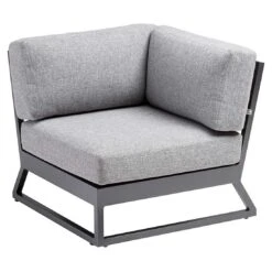 Kettler Ocean Skid Platform Gartensofa Mit Ablage Aluminium/Olefin Anthrazit -Garten Leben kettler ocean skid loungeecke 3 tlg mit tisch 61x24x27 vm 1393439 6