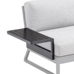 Kettler Ocean Skid Platform Ecklounge 5-tlg. + Tisch 61x27 Cm Alu/Olefin Hellgrau -Garten Leben kettler ocean skid loungeecke 5 tlg mit tisch 61x27x24 cm 1393417 6