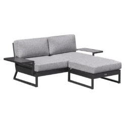 Kettler Ocean Skid Platform Gartensofa 4-tlg. Aluminium/Olefin Anthrazit -Garten Leben kettler ocean skid loungeset 4 tlg mit tisch 61x27x24cm 1393494 1