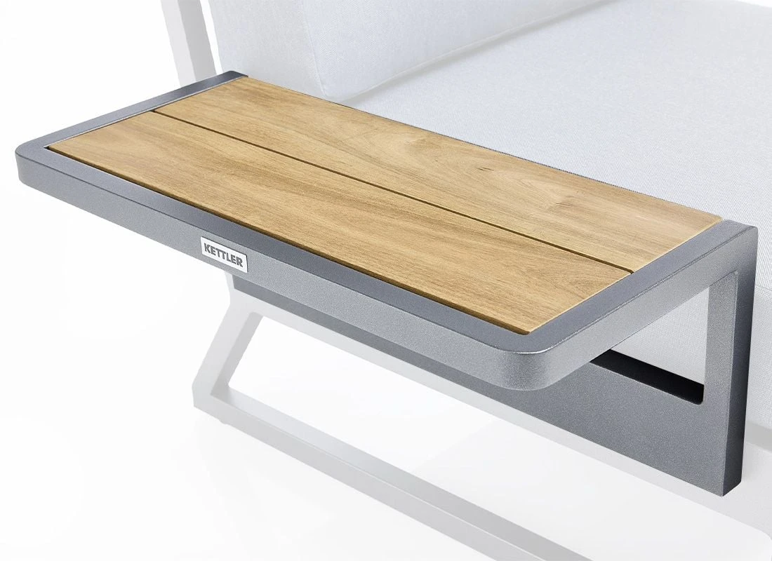 Kettler Ocean Skid Platform Ablagetisch Aluminium/Teak Anthrazit Matt/Teak 3 Kettler Ocean Skid Platform Ablagetisch Aluminium/Teak Anthrazit Matt/Teak