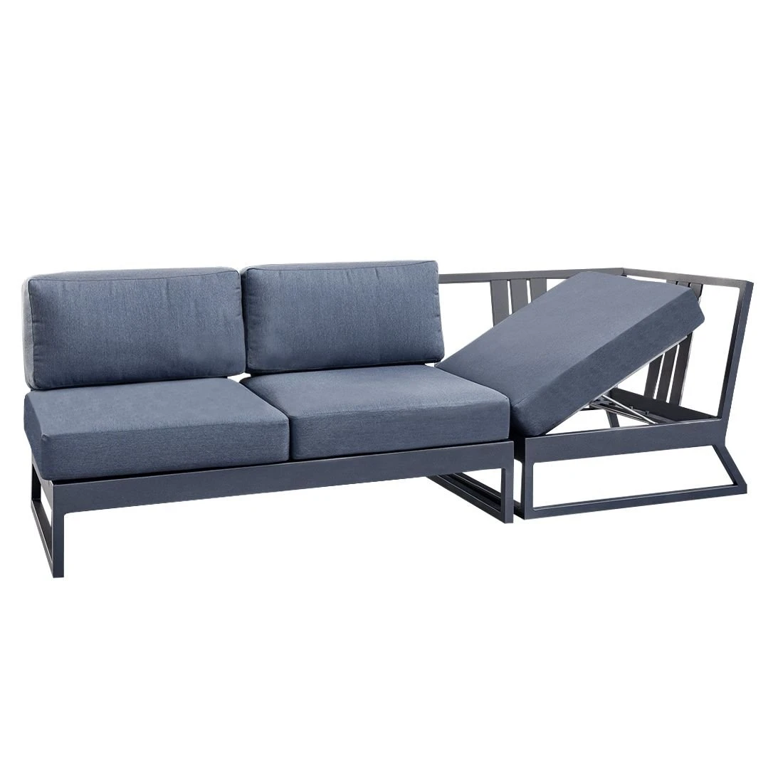 Kettler Ocean Skid Platform Gartensofa Aluminium/Agora Anthrazit Matt/Brisa 4 Kettler Ocean Skid Platform Gartensofa Aluminium/Agora Anthrazit Matt/Brisa – Bild 2