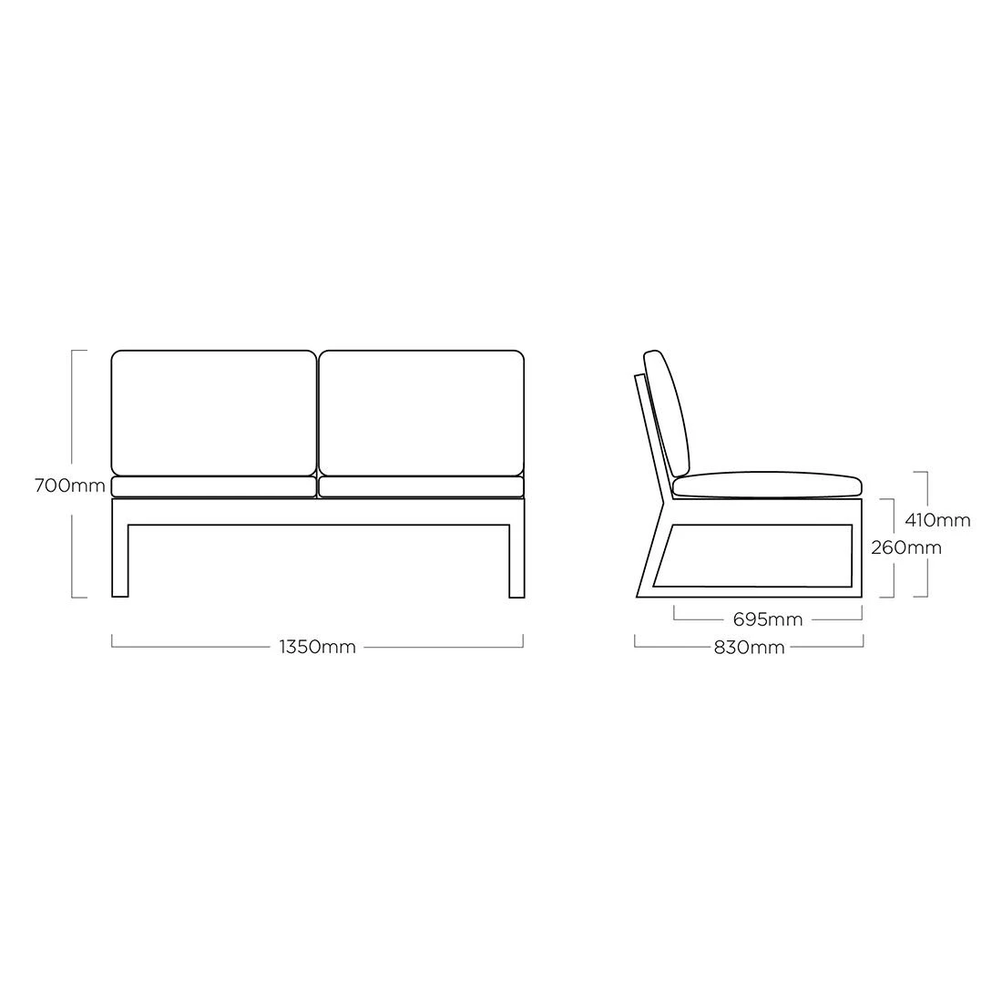 Kettler Ocean Skid Platform Loungebank Aluminium/Agora Anthrazit Matt/Brisa 11 Kettler Ocean Skid Platform Loungebank Aluminium/Agora Anthrazit Matt/Brisa – Bild 9