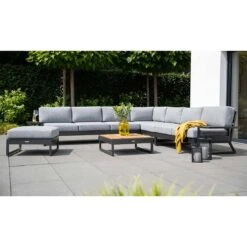 Kettler Ocean Skid Platform Loungehocker Aluminium/Olefin Anthrazit/Hellgrau Meliert -Garten Leben kettler ocean skid platform loungehocker aluminium olefin 1368942 6