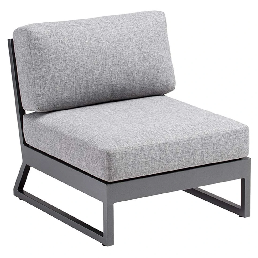 Kettler Ocean Skid Platform Loungeset Aluminium/Olefin Anthrazit/Hellgrau Meliert 5 Kettler Ocean Skid Platform Loungeset Aluminium/Olefin Anthrazit/Hellgrau Meliert – Bild 3