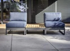 Kettler Ocean Skid Platform Loungetisch Aluminium/Teak Anthrazit Matt/Teak -Garten Leben kettler ocean skid platform loungetisch aluminium teak 1438407 3