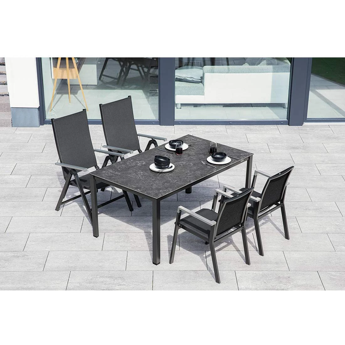Kettler Rasmus Klappsessel Aluminium/Outdoorgewebe Anthrazit/Charcoal 4 Kettler Rasmus Klappsessel Aluminium/Outdoorgewebe Anthrazit/Charcoal – Bild 2