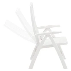 Kettler Roma Klappsessel Kunststoff Weiß -Garten Leben kettler roma gartenstuhl klappbar kunststoff weiss 01438 000 5