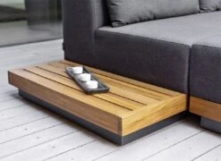 Kettler Royal Platform Loungebank Aluminium/Teak/Sunbrella Anthrazit/Sooty -Garten Leben kettler royal platform loungebank aluminium teak sunbrella 1438275 10