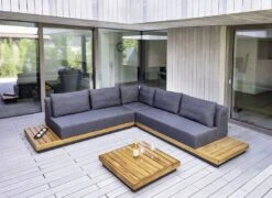 Kettler Royal Platform Loungebank Aluminium/Teak/Sunbrella Anthrazit/Sooty -Garten Leben kettler royal platform loungebank aluminium teak sunbrella 1438275 11
