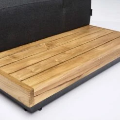 Kettler Royal Platform Loungebank Aluminium/Teak/Sunbrella Anthrazit/Sooty -Garten Leben kettler royal platform loungebank aluminium teak sunbrella 1438275 7