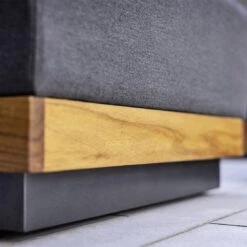 Kettler Royal Platform Loungehocker Aluminium/Teak/Sunbrella Anthrazit/Sooty -Garten Leben kettler royal platform loungehocker aluminium teak sunbrella 1438253 3