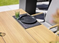 Kettler Gartentisch-Platte 140x70cm HPL Teak-Optik Mit Fräsung -Garten Leben kettler tischplatte 140x70cm hpl 1439562 3