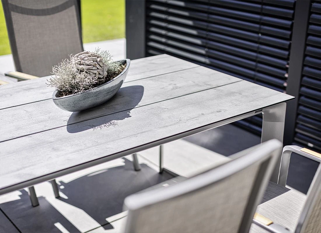 Kettler Gartentisch-Platte 160x95 Cm HPL Grau Mit Fräsung 5 Kettler Gartentisch-Platte 160x95 Cm HPL Grau Mit Fräsung – Bild 3