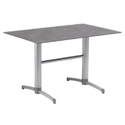 Kettler Tube Gartentisch-Gestell 120x80cm Aluminium Silber