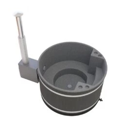 KIRAMI Comfort Family M Badefass-Set Hot Tub Ø170cm Night Black/Stone Grey 11 KIRAMI Comfort Family M Badefass-Set Hot Tub Ø170cm Night Black/Stone Grey -Garten Leben kirami comfort family m badefass set durchm170cm 1384991 2