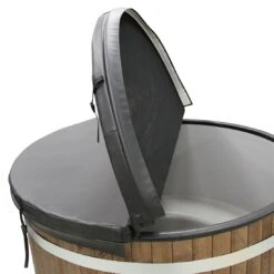 KIRAMI Comfort Steady M Badefass-Set Hot Tub Ø170cm Natur/Caramel Beige -Garten Leben kirami comfort steady m badefass set durchm170cm 1383011 5