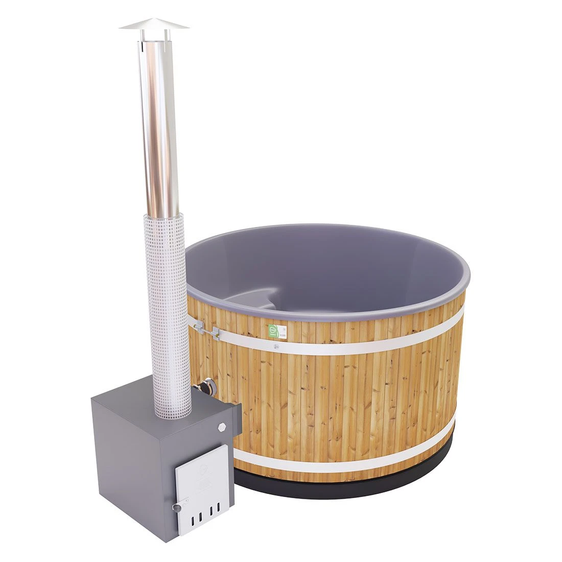 KIRAMI Comfort Steady M Badefass-Set Hot Tub Ø170cm Natur/Casual Grey 3 KIRAMI Comfort Steady M Badefass-Set Hot Tub Ø170cm Natur/Casual Grey