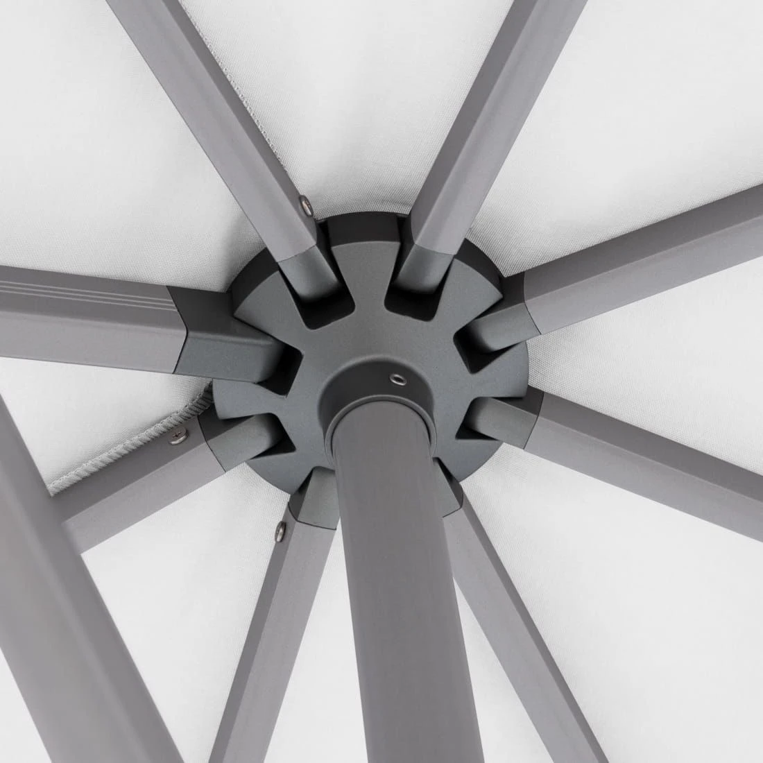 Knirps Ampelschirm Premium 275x275cm Weiß 6 Knirps Ampelschirm Premium 275x275cm Weiß – Bild 4