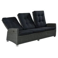 LC Garden Barcelona Gartensofa Komfort Geflecht Grau Mix/Schwarz -Garten Leben l c wholesaler barcelona 3 sitzersofa dining geflecht grey mix anthrazit 1094085 3