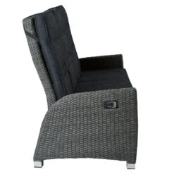 LC Garden Barcelona Gartensofa Komfort Geflecht Grau Mix/Schwarz -Garten Leben l c wholesaler barcelona 3 sitzersofa dining geflecht grey mix anthrazit 1094085 5