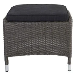 LC Garden Barcelona Fußauflage Aluminium/Geflecht Grau Mix/Schwarz -Garten Leben l c wholesaler barcelona hocker geflecht grey mix 997010 4