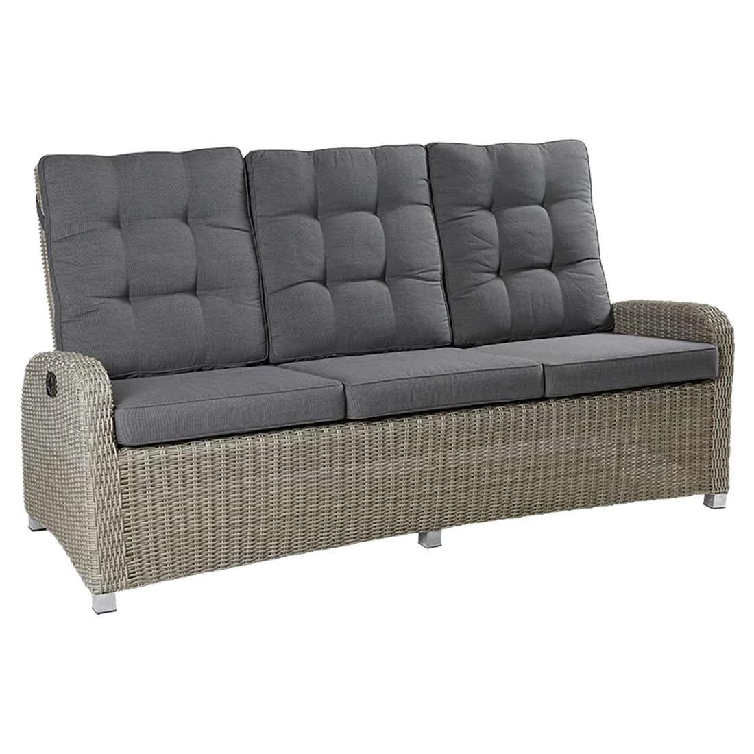 LC Garden Bilbao Gartensofa Geflecht Inkl. Kissen Grau 3 LC Garden Bilbao Gartensofa Geflecht Inkl. Kissen Grau