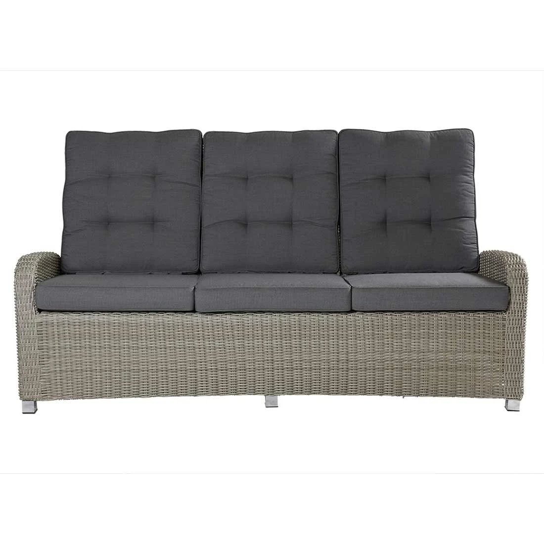 LC Garden Bilbao Gartensofa Geflecht Inkl. Kissen Grau 4 LC Garden Bilbao Gartensofa Geflecht Inkl. Kissen Grau – Bild 2