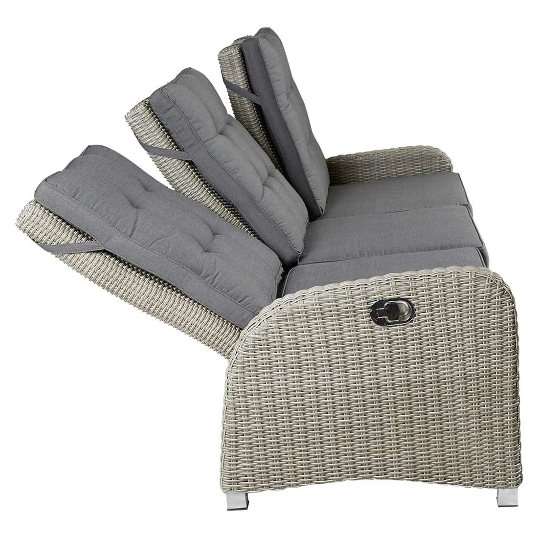 LC Garden Bilbao Gartensofa Geflecht Inkl. Kissen Grau 5 LC Garden Bilbao Gartensofa Geflecht Inkl. Kissen Grau – Bild 3