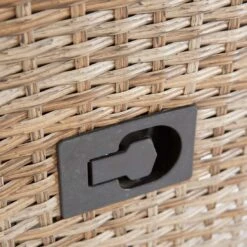 LC Garden Monaco Dininglounge 4-teilig Geflecht Inklusive Tisch Natur Mix/Grau -Garten Leben l c wholesaler monaco loungegruppe 4 teilig geflecht inkl tisch natur mix 1093183 3