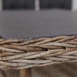 LC Garden Monaco Dininglounge 4-teilig Geflecht Inklusive Tisch Natur Mix/Grau -Garten Leben l c wholesaler monaco loungegruppe 4 teilig geflecht inkl tisch natur mix 1093183 7