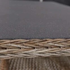 LC Garden Monaco Dininglounge 4-teilig Geflecht Inklusive Tisch Natur Mix/Grau -Garten Leben l c wholesaler monaco loungegruppe 4 teilig geflecht inkl tisch natur mix 1093183 8