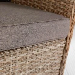 LC Garden Monaco Dininglounge 4-teilig Geflecht Inklusive Tisch Natur Mix/Grau -Garten Leben l c wholesaler monaco loungegruppe 4 teilig geflecht inkl tisch natur mix 1093183 9