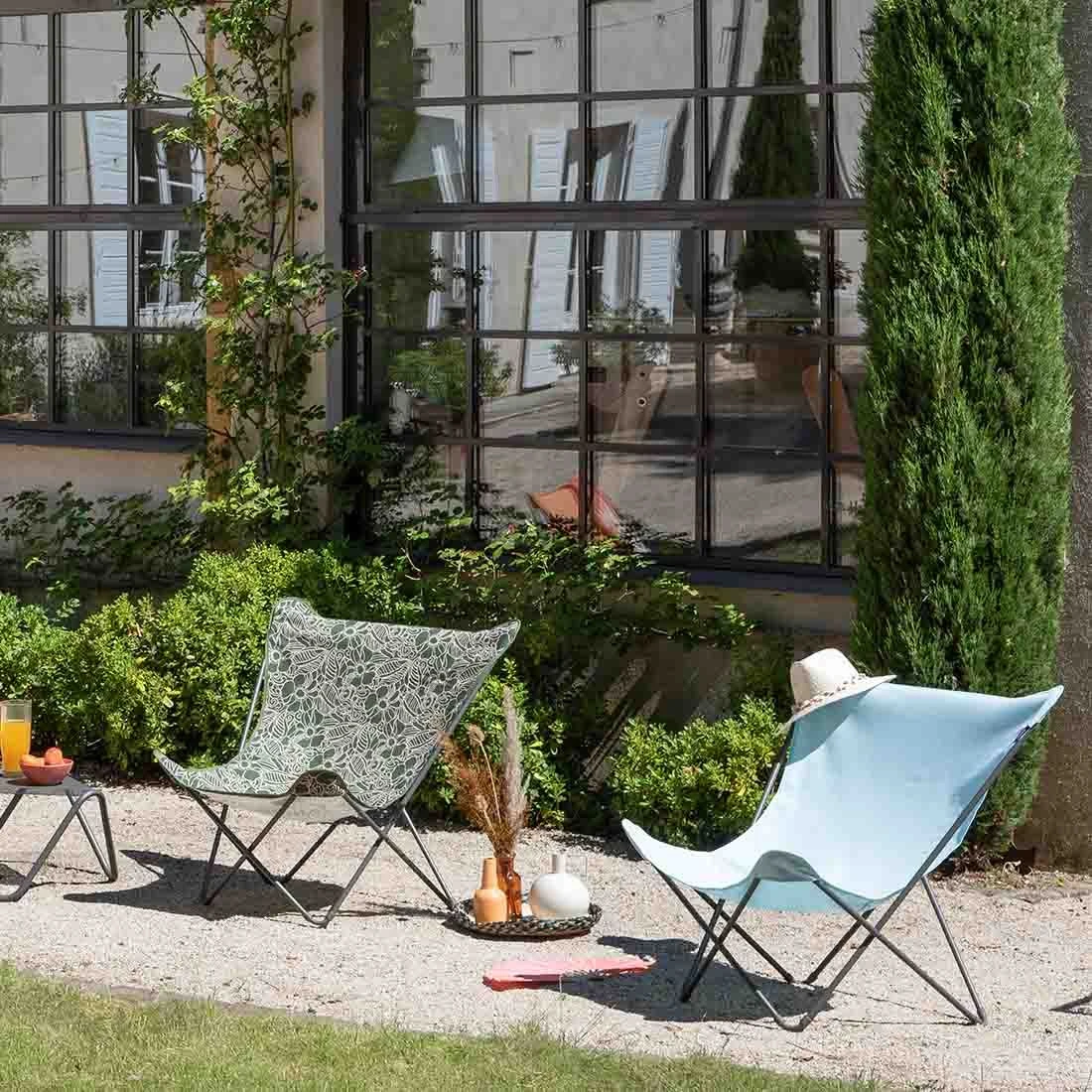 Lafuma Pop Up XL Gartenstuhl Stahl/Airlon Titane/Azur 4 Lafuma Pop Up XL Gartenstuhl Stahl/Airlon Titane/Azur – Bild 2