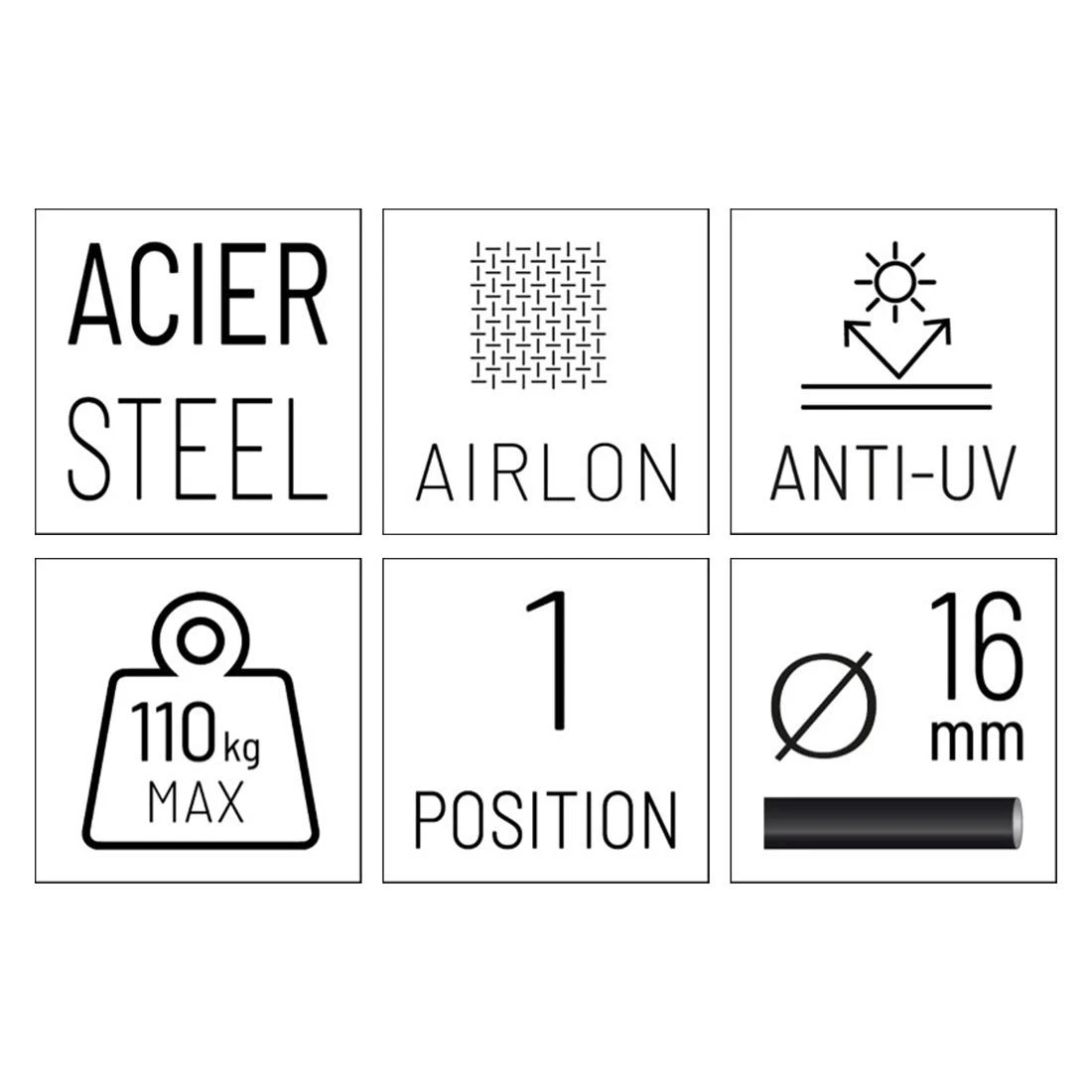 Lafuma Pop Up XL Gartenstuhl Stahl/Airlon Titane/Azur 9 Lafuma Pop Up XL Gartenstuhl Stahl/Airlon Titane/Azur – Bild 7