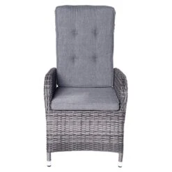 LC Garden Bailado Gartensessel Geflecht/Polyester Omega Grau/Grau -Garten Leben lc garden bailado verstellsessel geflecht polster omega grau grau 1248239 3