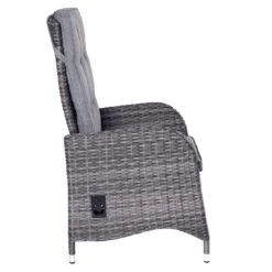 LC Garden Bailado Gartensessel Geflecht/Polyester Omega Grau/Grau -Garten Leben lc garden bailado verstellsessel geflecht polster omega grau grau 1248239 4