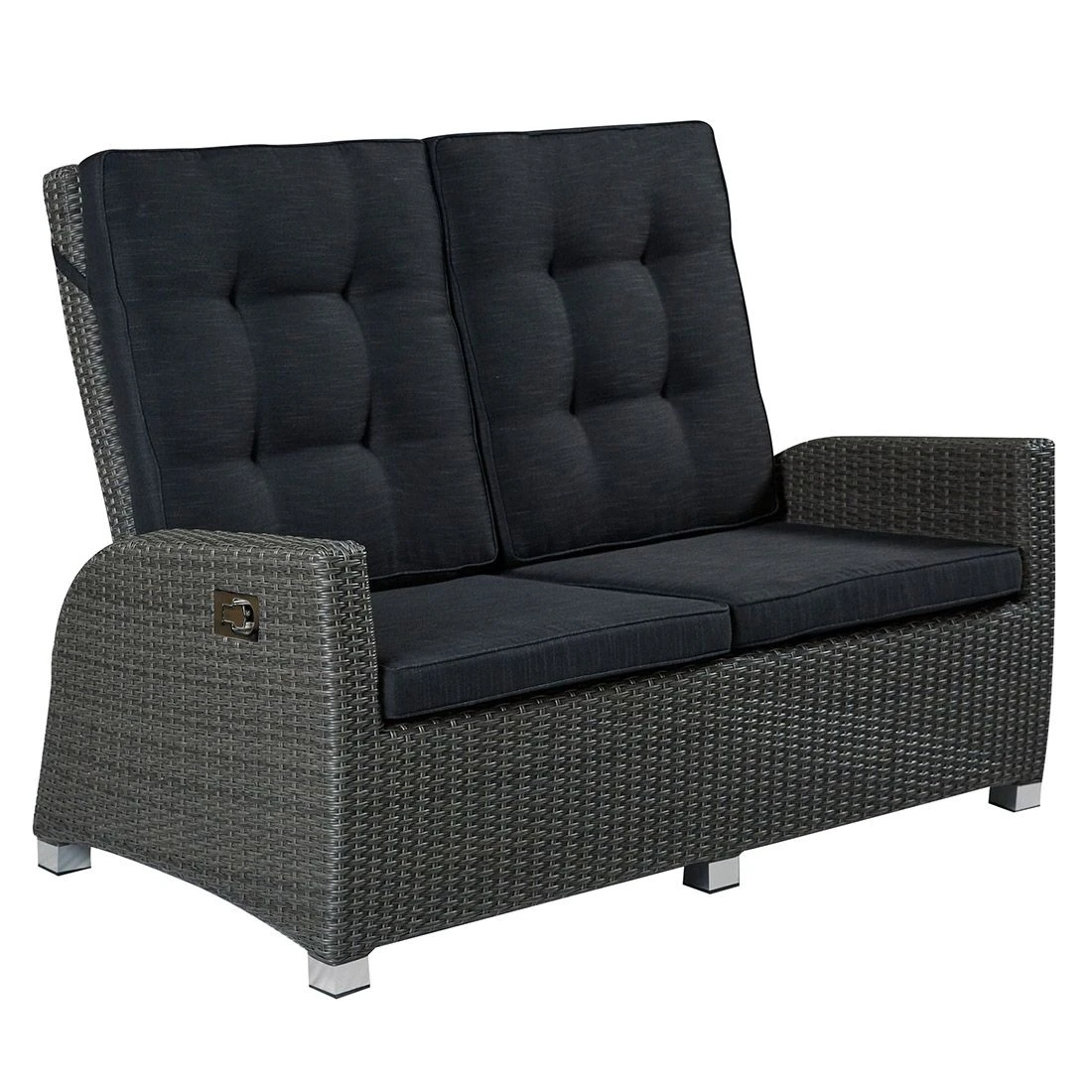 LC Garden Barcelona Gartensofa Aluminium/Geflecht Silber/Grau Mix 3 LC Garden Barcelona Gartensofa Aluminium/Geflecht Silber/Grau Mix